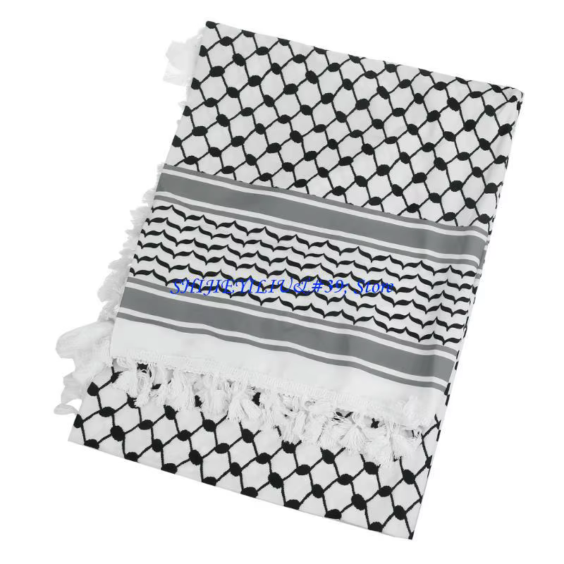 E21F – foulard religieux à Jacquard arabe pour adulte, foulard hip hop Keffiyeh, Turban réglable, mu
