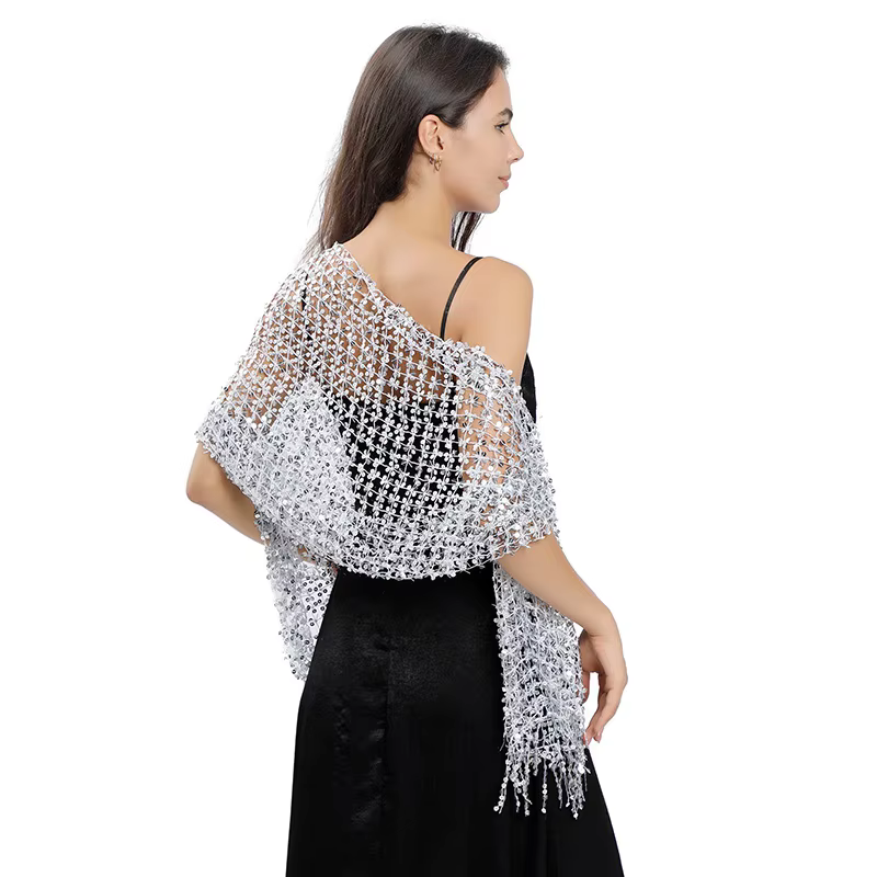 Écharpe à Paillettes Vintage pour Femme, pour ixde Mariage, Bal de Promo, Demoiselle d'Honneur, Anné