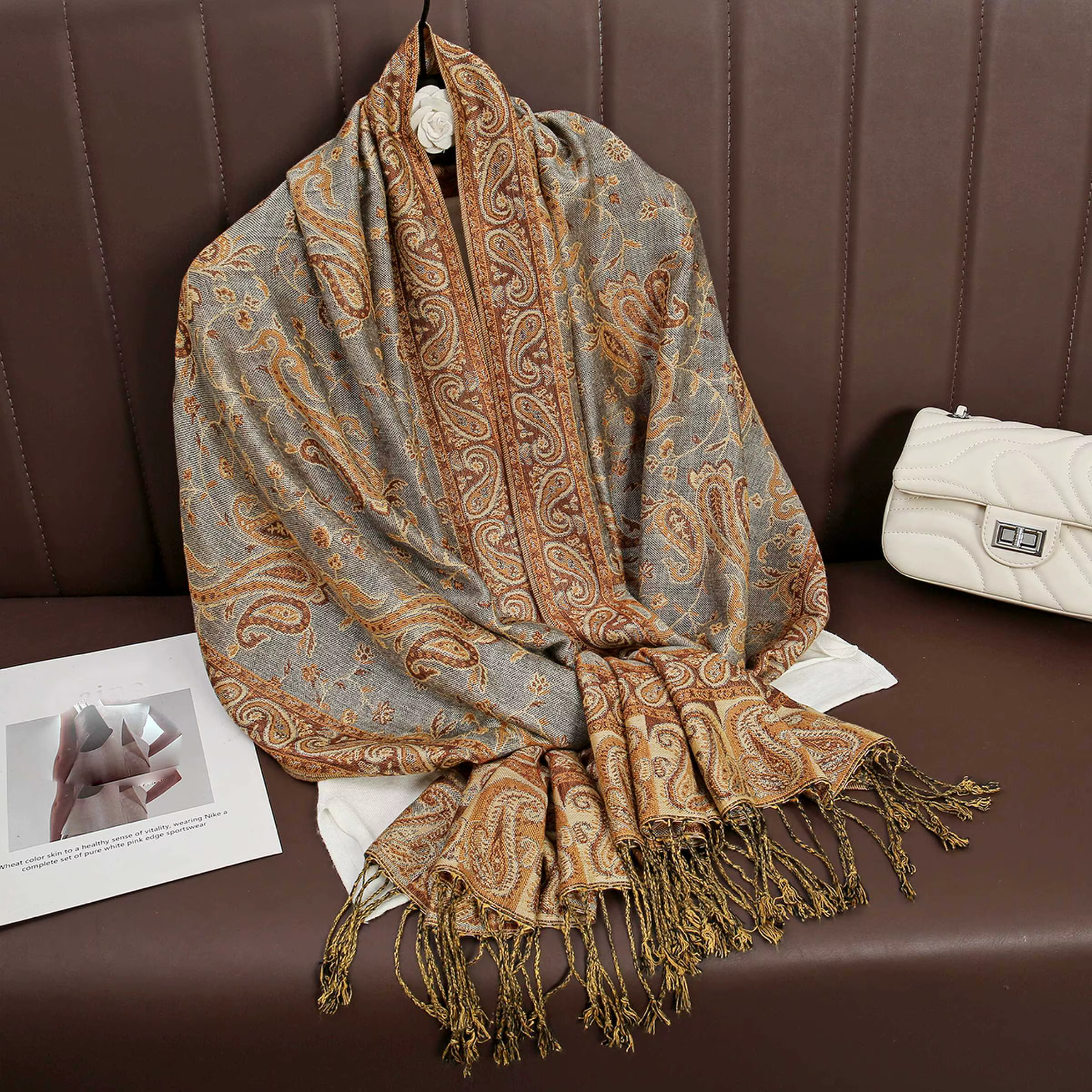 Marque de luxe automne cachemire Pashmina châle dame Wrap chaud hiver foulards Design imprimé femme 