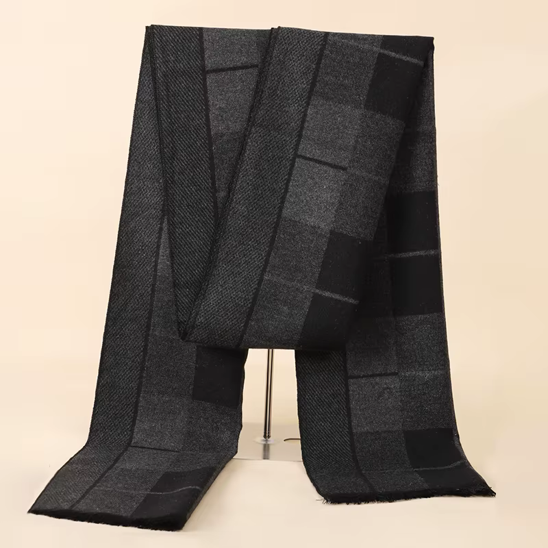 Mode 180*30 cm foulards homme automne hiver épais chaud cachemire affaires longues enveloppes garçon
