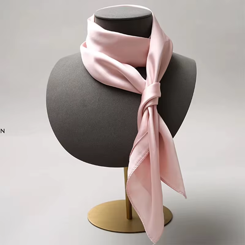 70Cm 100% foulard en soie de mûrier femmes foulards carrés Bandana Wrap foulard mûrier printemps mod