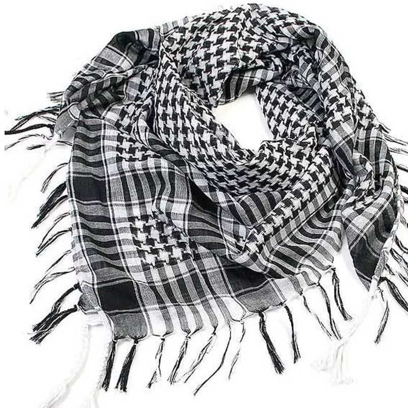 Été femmes tactique arabe écharpe hommes mode léger Hijab écharpe printemps armée Plaid foulard gard