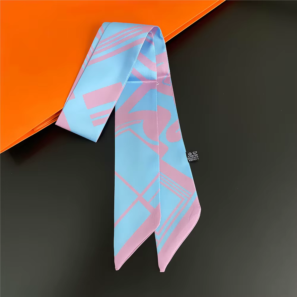 Écharpe d'été pour femmes, design de marque, accessoires pour cheveux, foulard pour cheveux et sac,