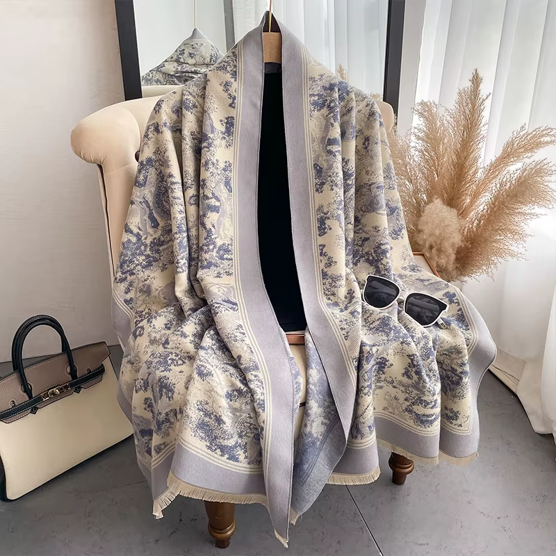 Luxe hiver cachemire écharpe femmes conception chaude Pashmina couverture Poncho foulards femme nouv