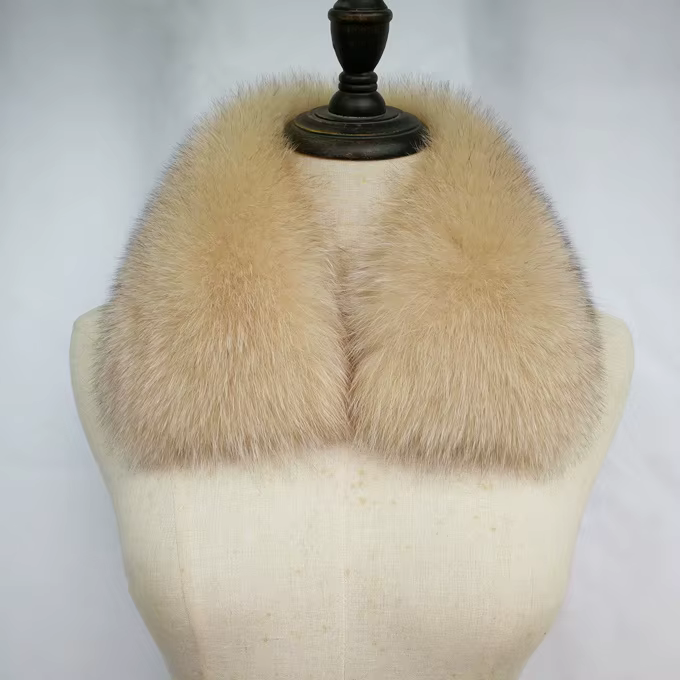 Écharpe en fourrure de renard hiver femmes 100% véritable col de fourrure carrée pour manteau vestes