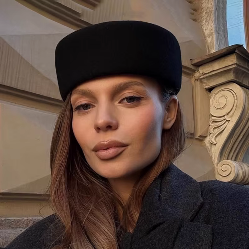 Béret en laine de haute qualité pour femmes, chapeau de pilulier rétro britannique, Fedoras français