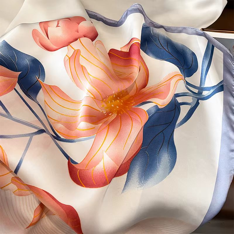 Écharpe Hijab en Satin pour Femme, Design à la Mode, Étole de Plage, Protection Solaire d'Été, Foula