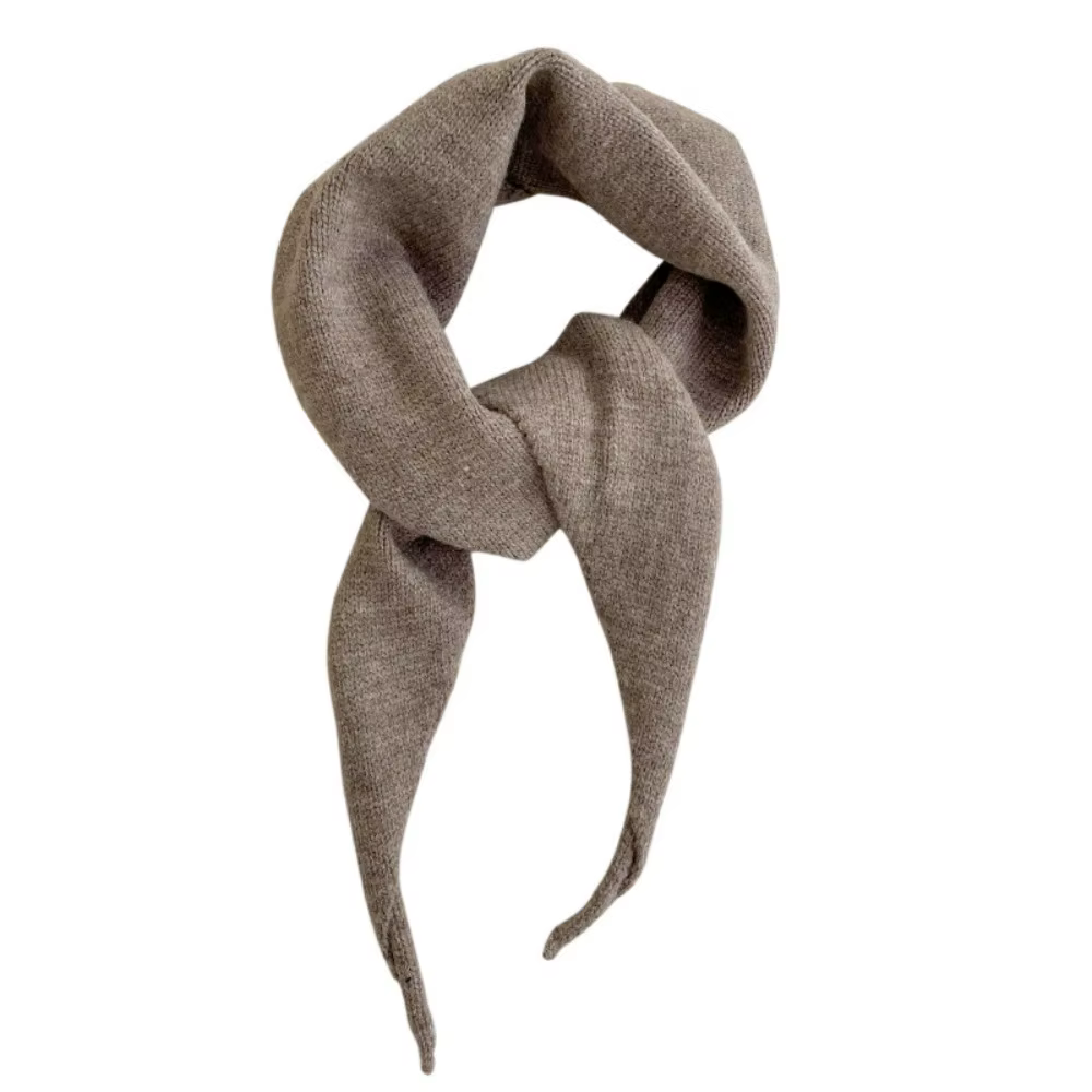 Écharpe triangulaire tricotée élégante de style coréen, douce, coupe-vent, en cachemire épais pour l
