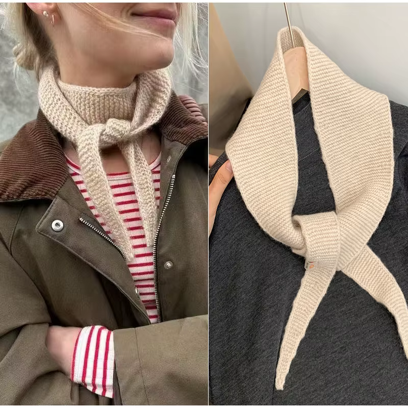 Vintage laine silencieux à la mode polyvalent triangulaire écharpe femmes écharpe hiver écharpe pour