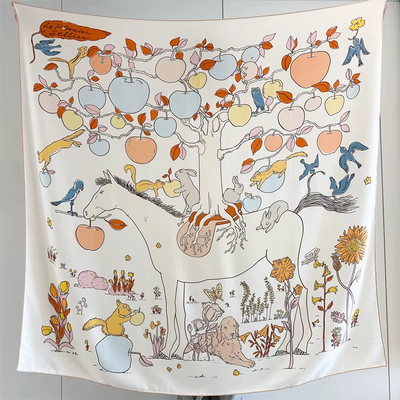 Écharpe en laine et soie 135 cm pour femme, grands foulards à bords roulés à la main, châles, pashmi
