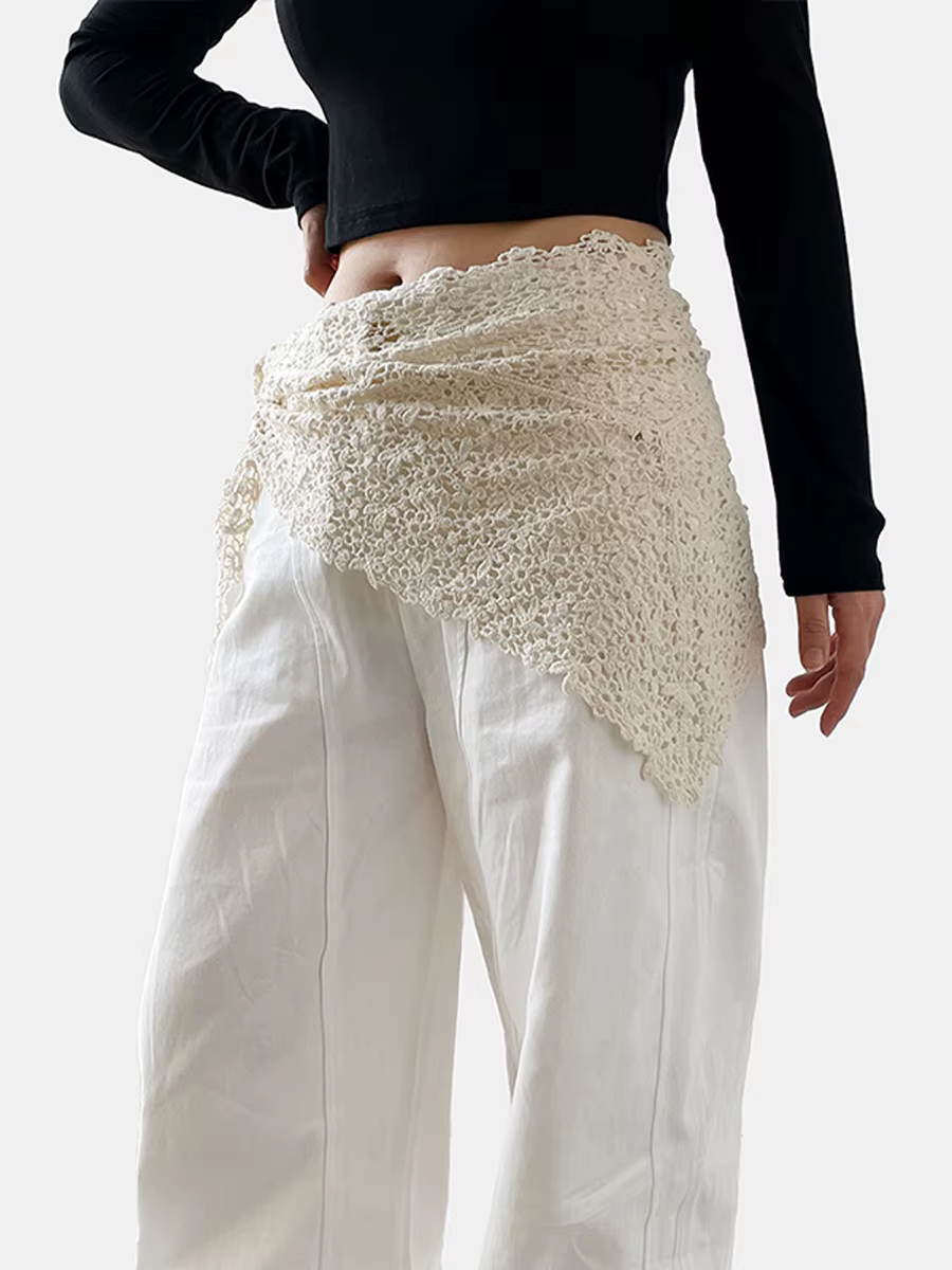 Écharpe en dentelle florale pour femmes, foulard adapté aux fêtes sur la plage, occasions formelles,