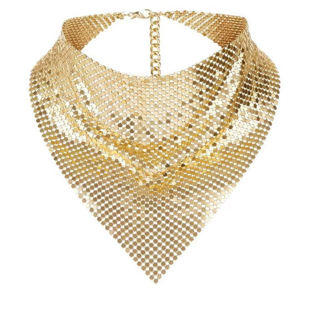 Écharpes à paillettes pour soirées en boîte de nuit, bandanas punk, foulards de cou pour spectacles