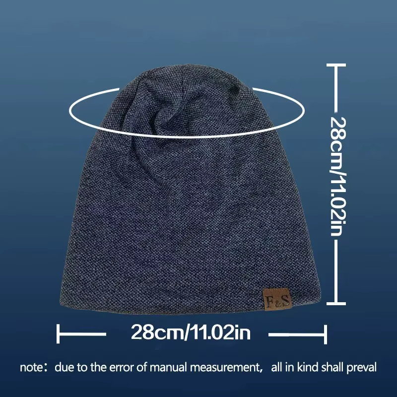 1 bonnet tricoté chaud pour hommes et femmes – Style SolidHip-hop à la mode