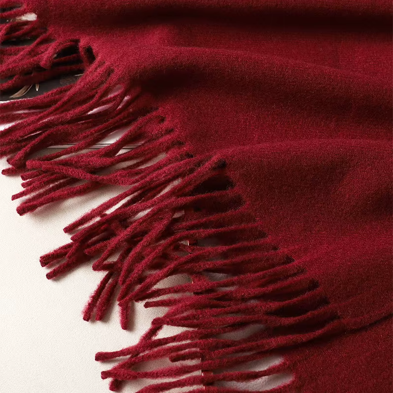 62 couleurs solide femmes hiver écharpe chaud épaissir cachemire châle en plein air mode luxe glands