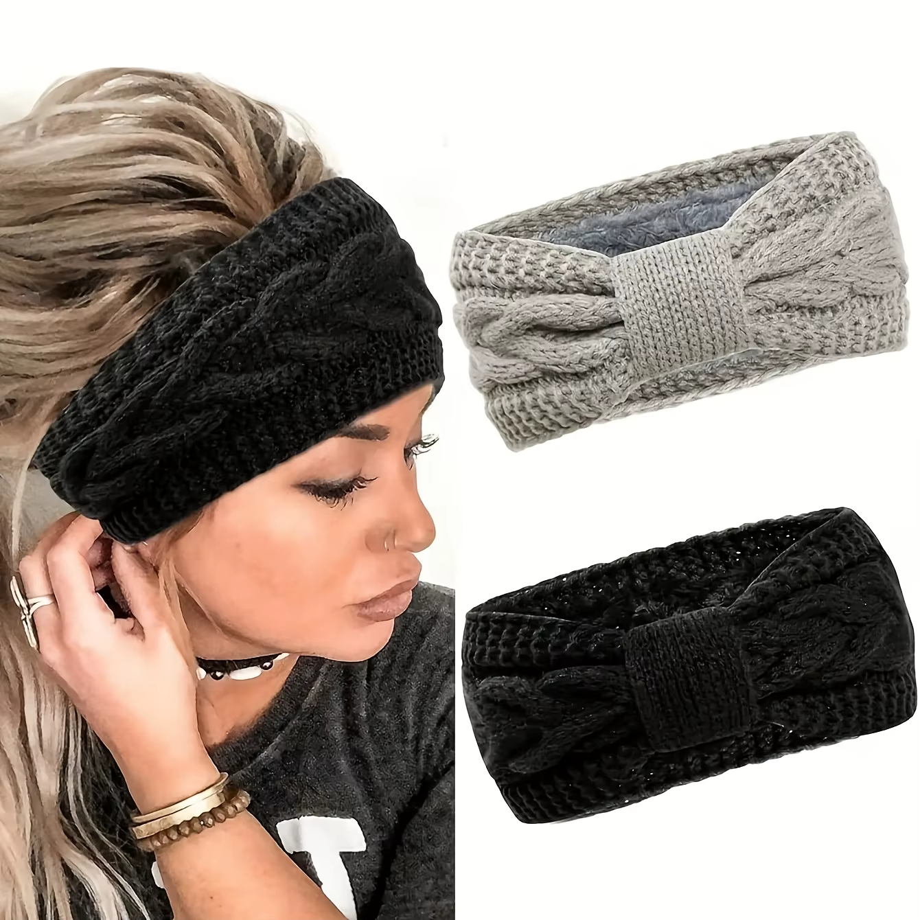1 bandeau d'oreille chaud d'hiver pour femmes – Earcup intérieur épais et moelleux