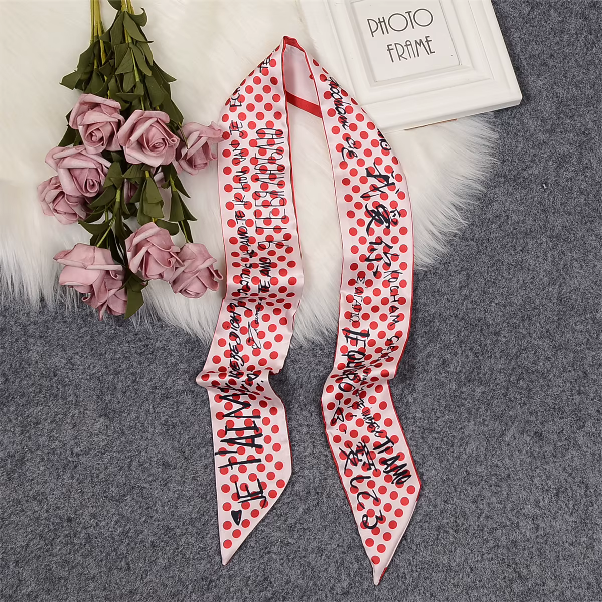 Rose marque écharpe femmes Foulard en soie sac foulards maigres nouveau Design poignet serviette