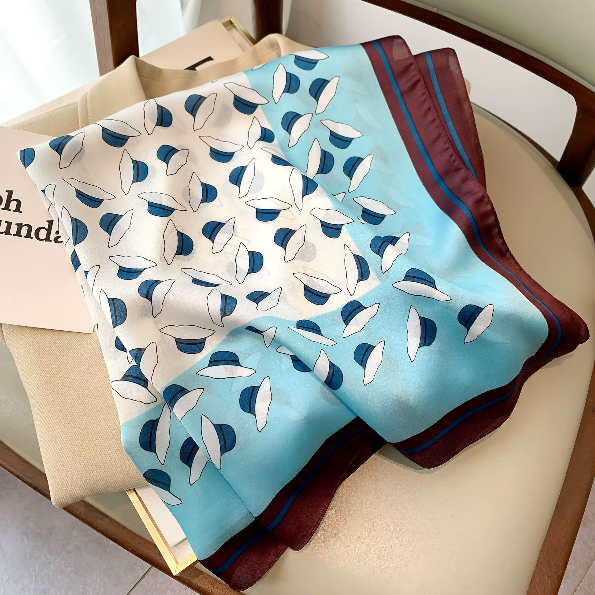 InjSatin-Foulard pour cheveux pour femme