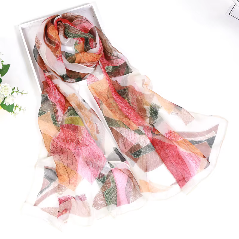 Foulard en mousseline de soie georgette pour femme
