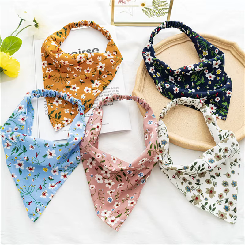 Ruoshui – foulard imprimé floral pour femme et fille