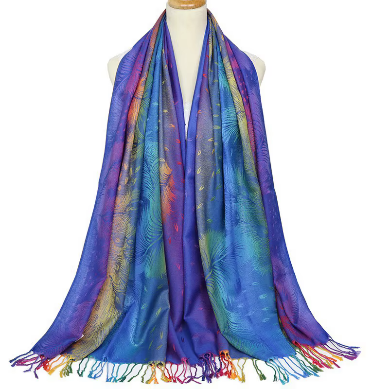Écharpe en coton jacquard pour femme