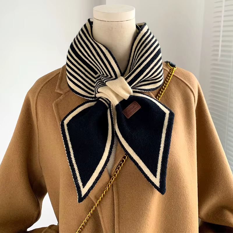 Écharpe de Marque de Luxe à Rayures pour Femme