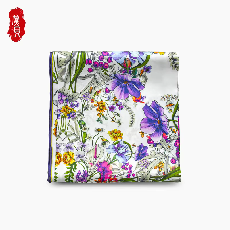 Foulard en sergé de soie véritable pour femmes