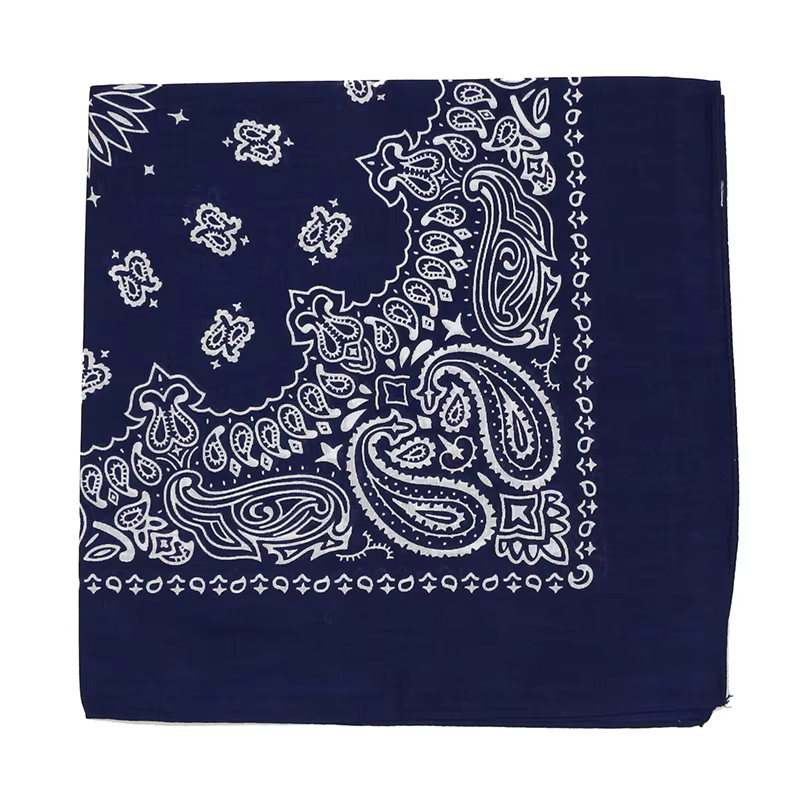 Foulard carré en coton Paisley pour hommes et femmes