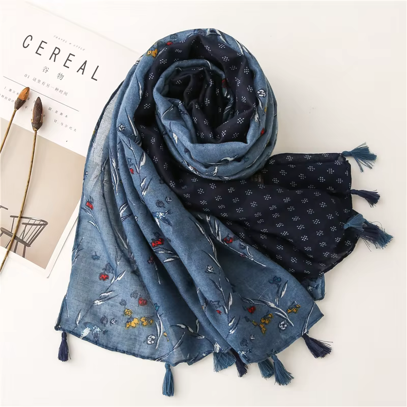 Foulard imprimé fleur pour femme