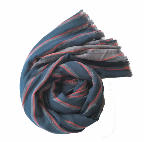 Haute qualité Bufandas hommes écharpe mode bleu rayé