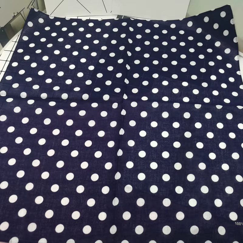 Foulard femme points solides Hip Hop coton Bandana carré écharpe bandeau
