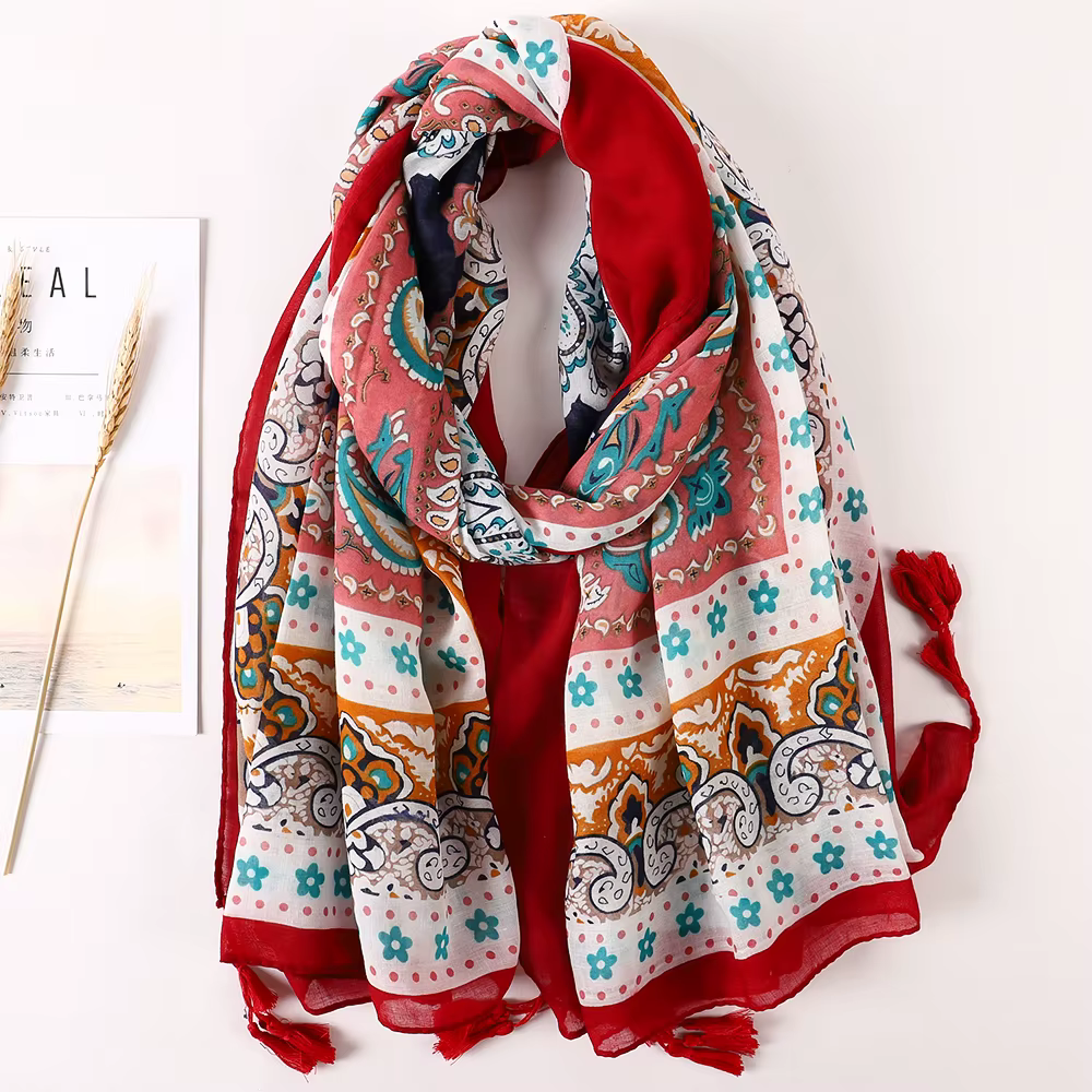 Marque de luxe 2021 coton écharpe femmes grands châles Pashmina musulman Hijab Foulard conception imprimer dame plage étole foulards paréo