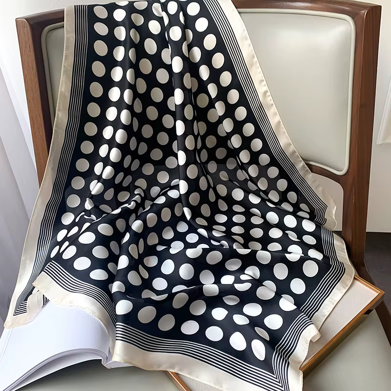 Foulards de mode pour femmes châle imprimé soie Satin Hijab écharpe femme Bandana 70*70 cm marque de luxe châles carrés écharpes pour dames