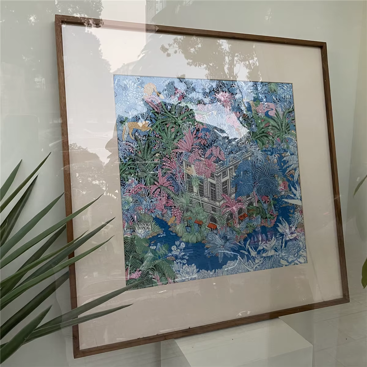 Monet peinture à l'huile sergé 100% foulard en soie mode Bandana femmes écharpe enveloppes 53 cm foulards carrés Hijab