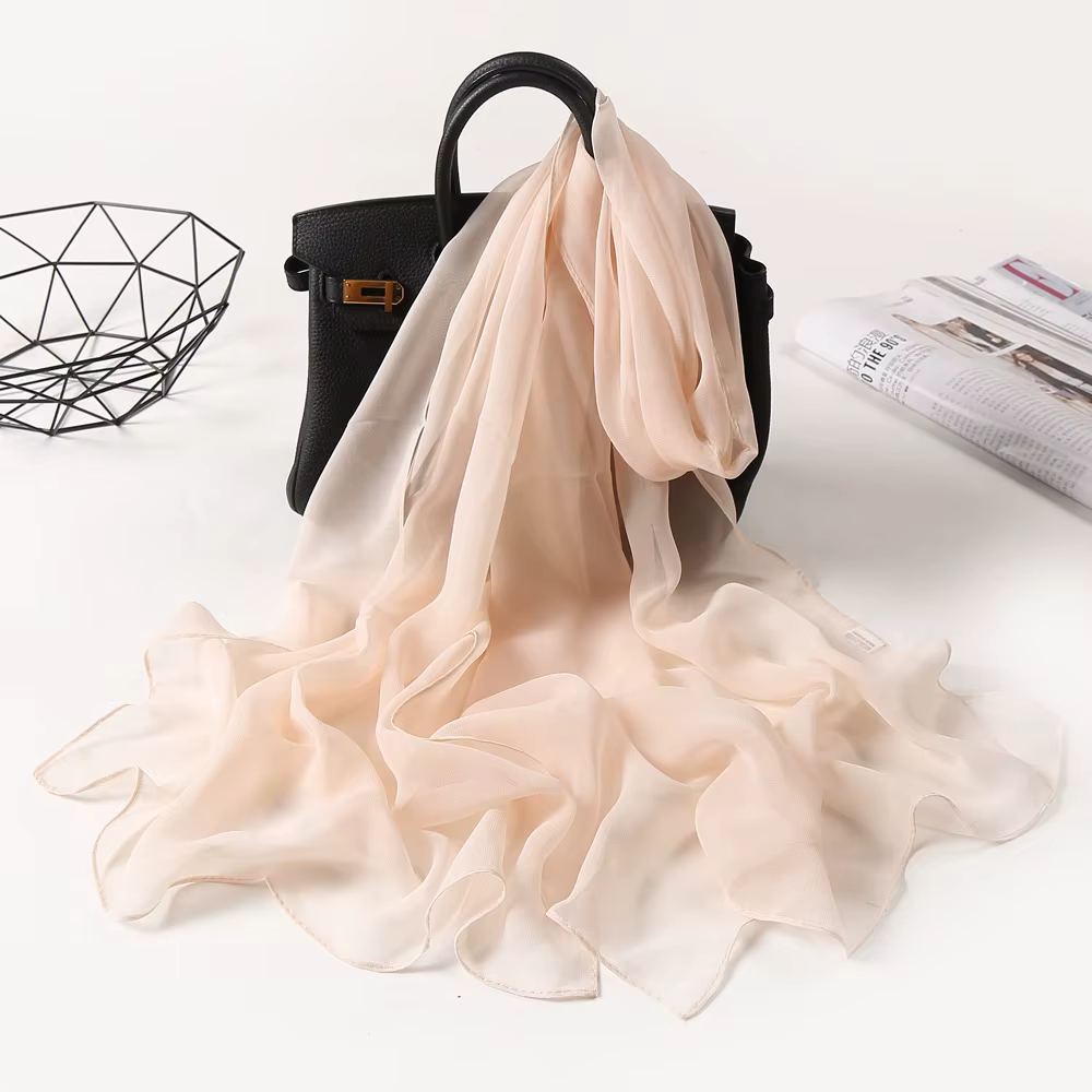 Foulards en mousseline de soie printemps été foulard