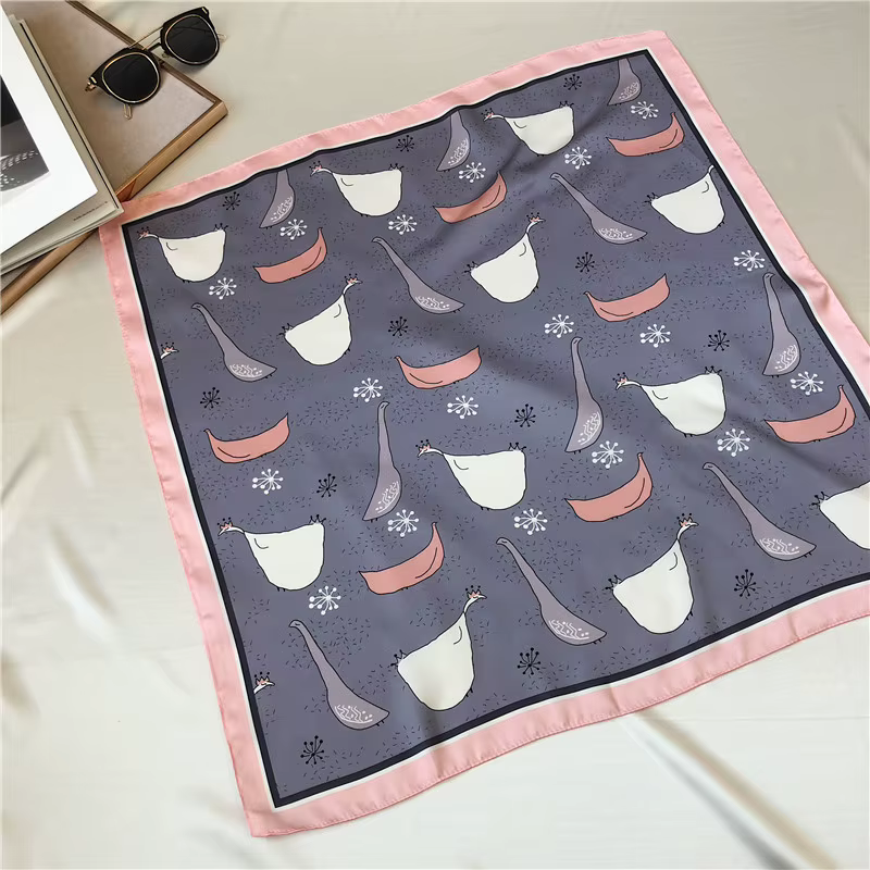 Ins écharpe carrée femme ruban coréen printemps et été foulard multi-fonction femmes