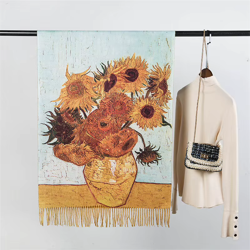Écharpe en Cachemire de Van Gogh pour Femme