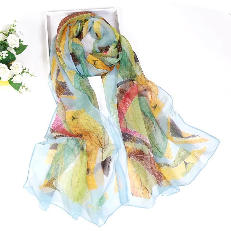 Foulard en mousseline de soie georgette pour femme