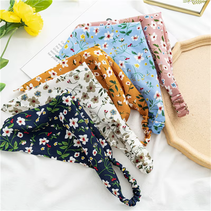 Ruoshui – foulard imprimé floral pour femme et fille