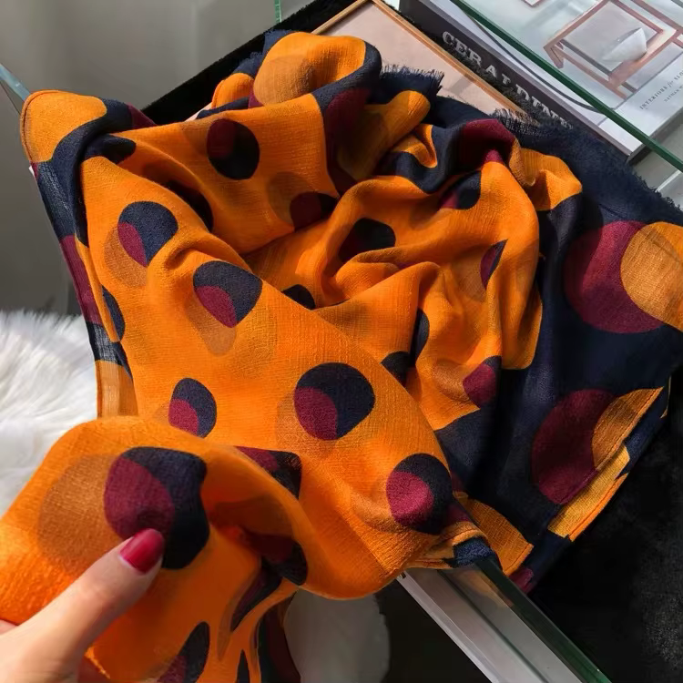 Écharpe en coton de marque de luxe pour femmes