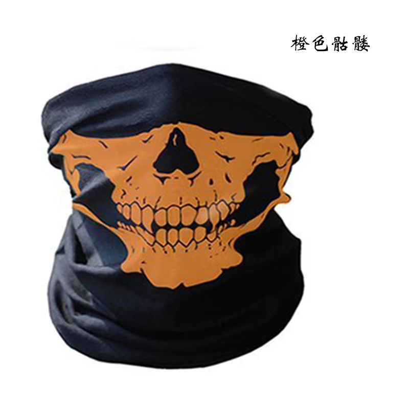Crâne imprimé hommes femmes écharpe magique foulards en Polyester moto escalade sport Bandanas chapeaux tubulaire casquette Tube masque facial