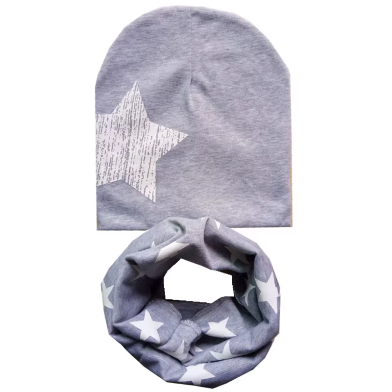 Ensemble bonnet et écharpe en coton pour bébé