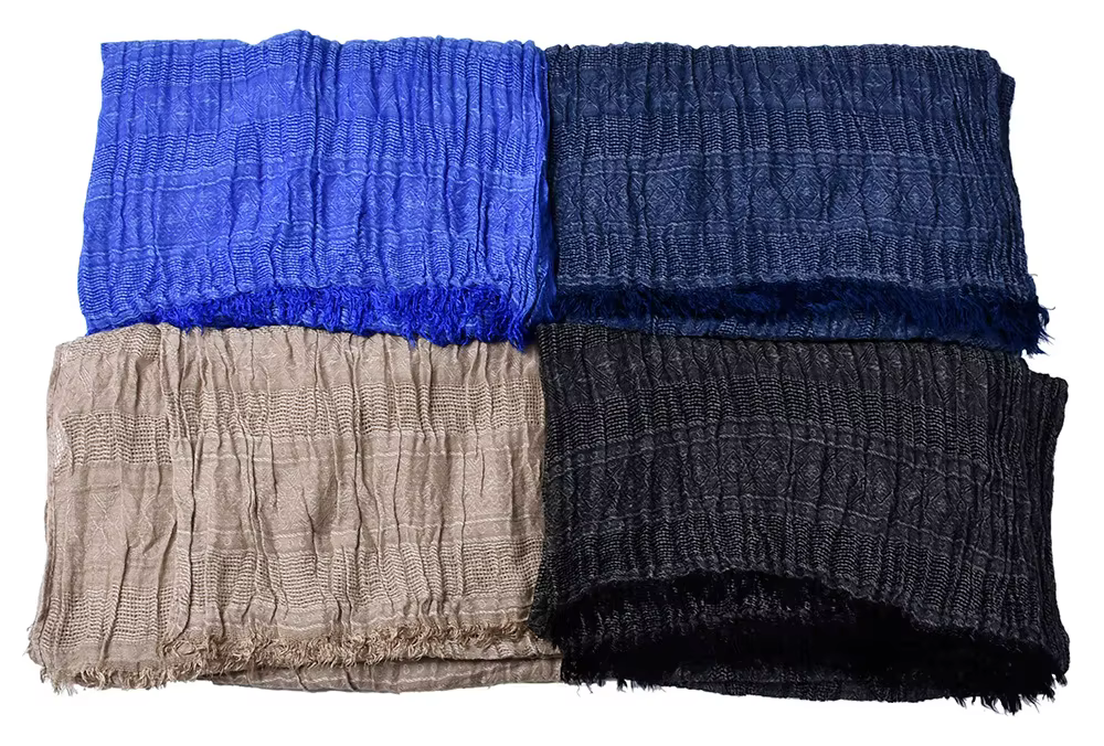 2018 luxe bande écharpe hommes solide coton écharpe femme et homme châle enveloppement jacquard tissage longues écharpes avec des glands 175*80 cm