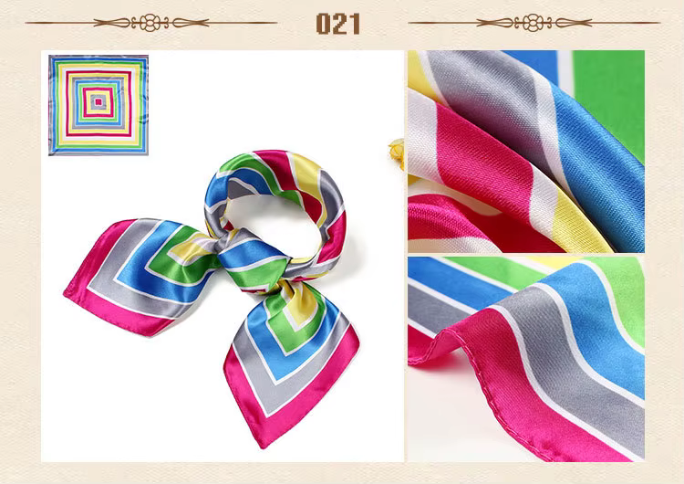 Petit foulard carré en soie 60 cm