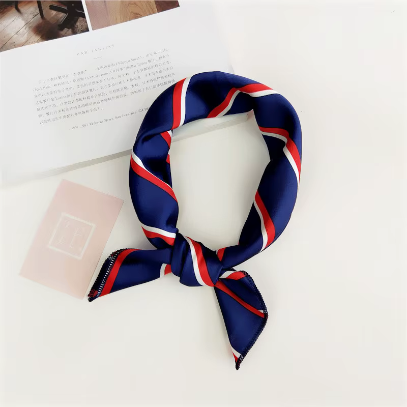 Foulard de cheveux cravate imprimé Animal rouge amour Satin 50 cm petit/carré/soie/cou/anneau/écharpe hiver