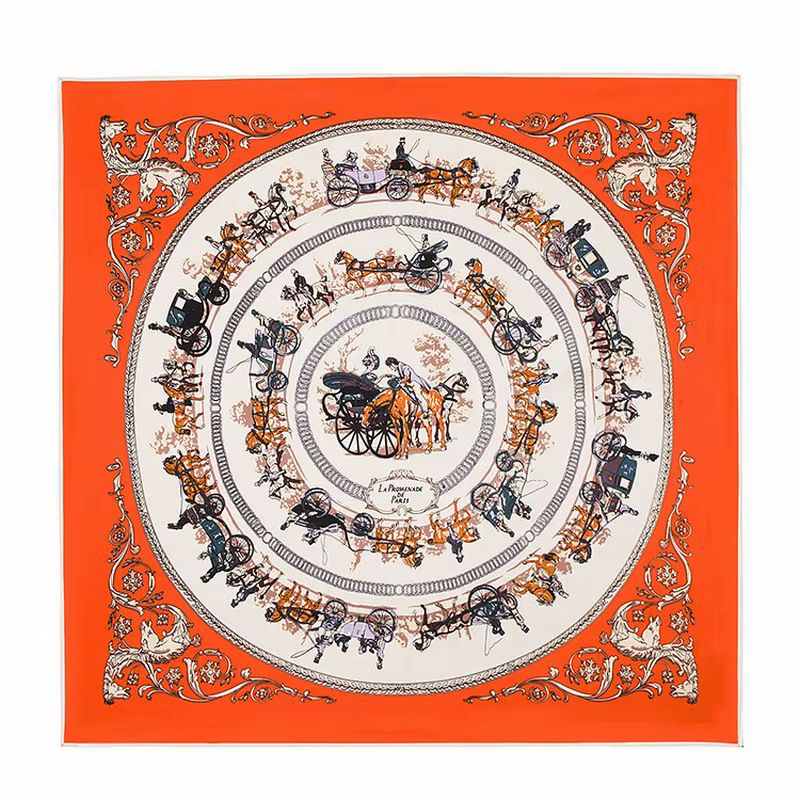 InjSquare-Foulard imprimé cheval espagnol