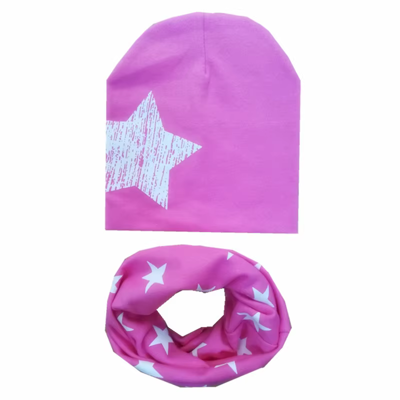 Ensemble bonnet et écharpe en coton pour bébé