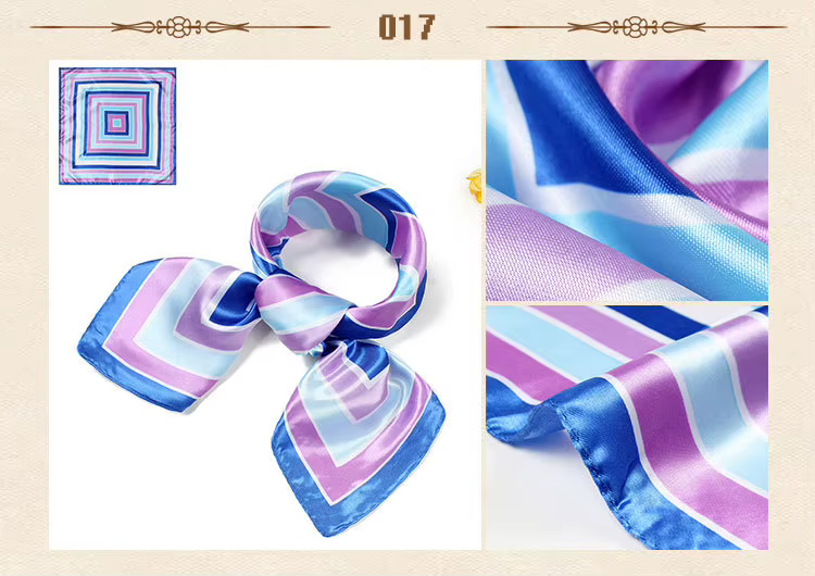 Petit foulard carré en soie 60 cm