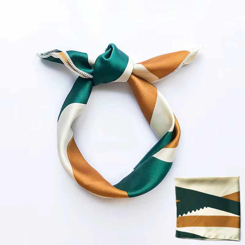 Foulard de cheveux cravate imprimé Animal rouge amour Satin 50 cm petit/carré/soie/cou/anneau/écharpe hiver
