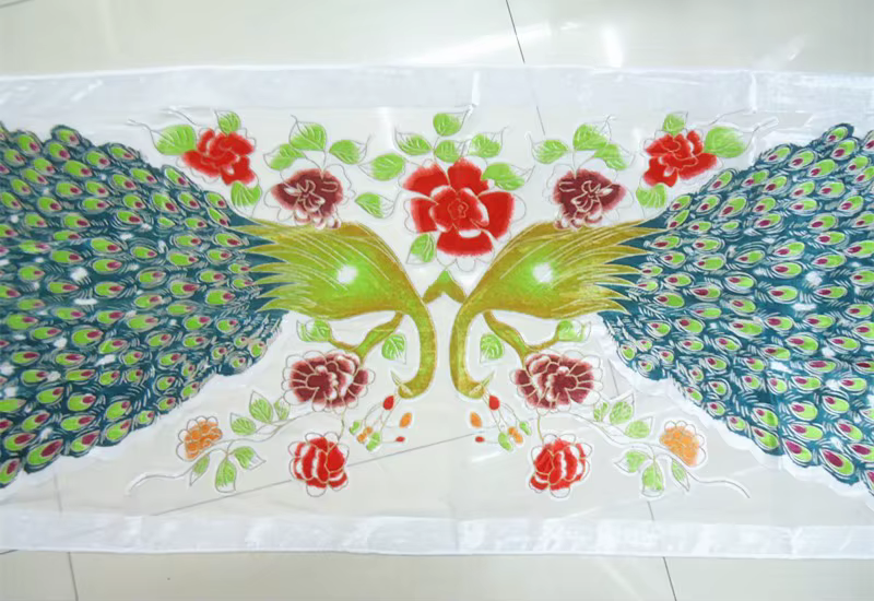 Écharpe paon vintage pour femmes