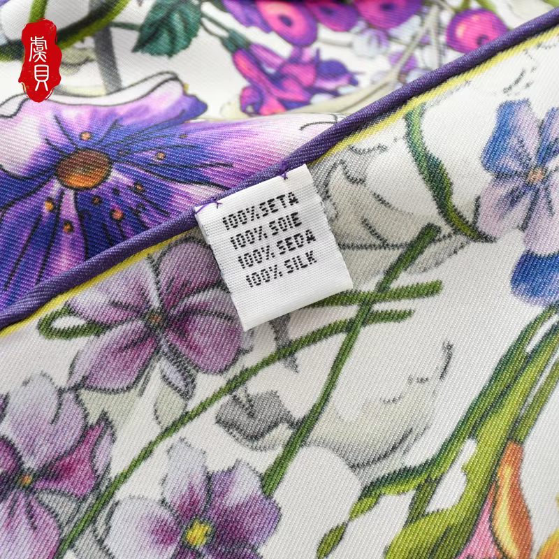 Foulard en sergé de soie véritable pour femmes